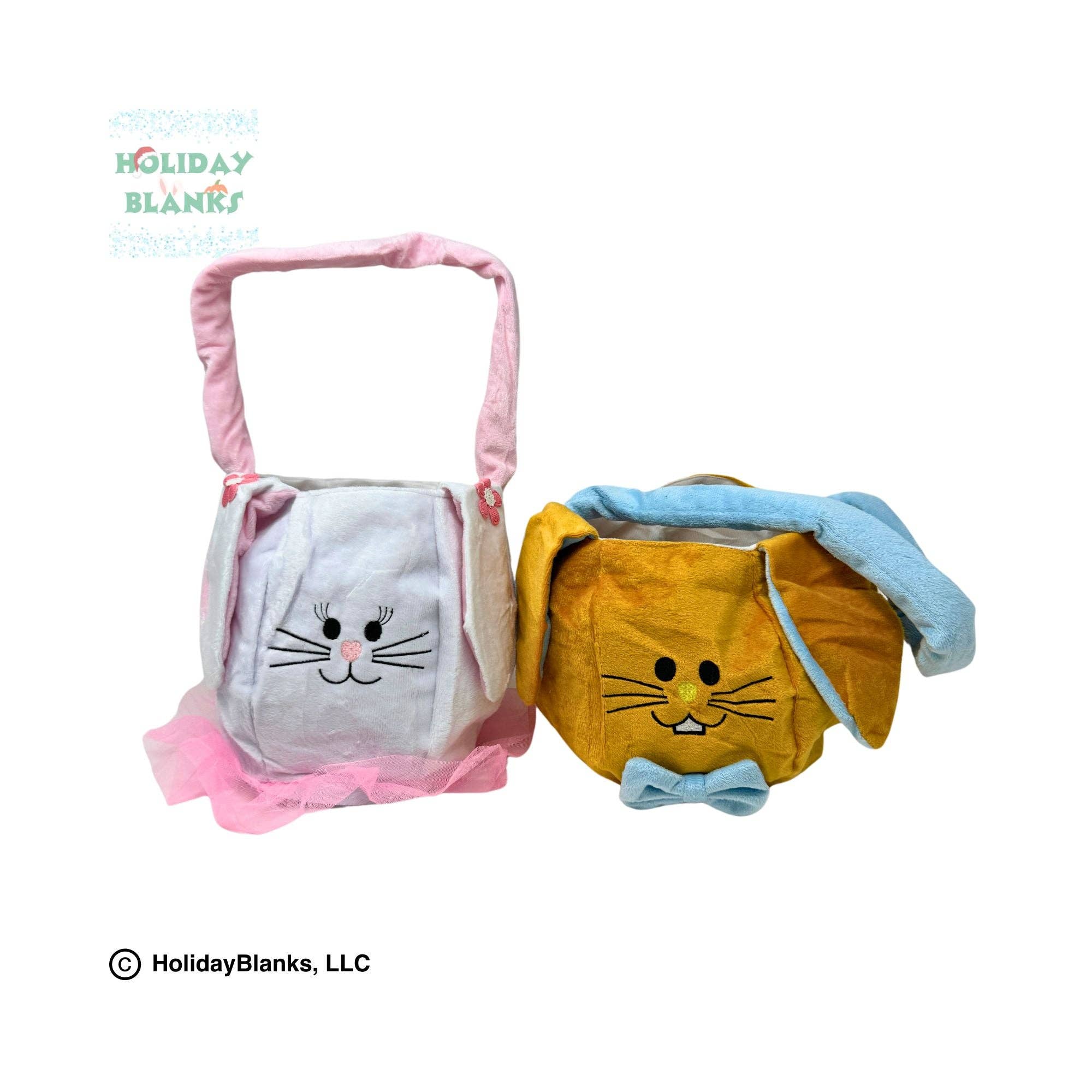Holiday Blanks - Wholesale Basket - Kids & Baby - Easter Basket Blank Soft Sided Boy and Girl Bunny Bucket5