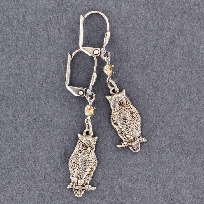Sadie Green's Jewelry - Wholesale Dangle Earrings - Owl Earrings 1491-STM-SP1