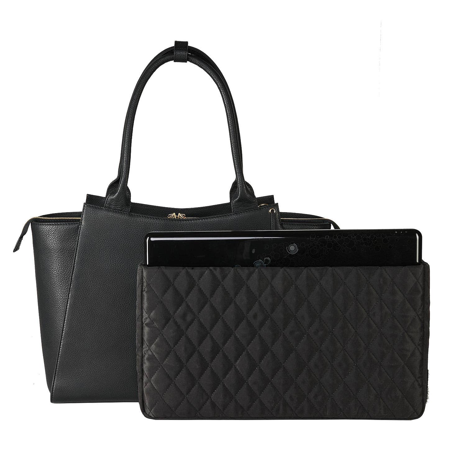 Socha - Wholesale Laptop Bag - Women's - Laptop bag/business bag leather - caddy black 17 inch5