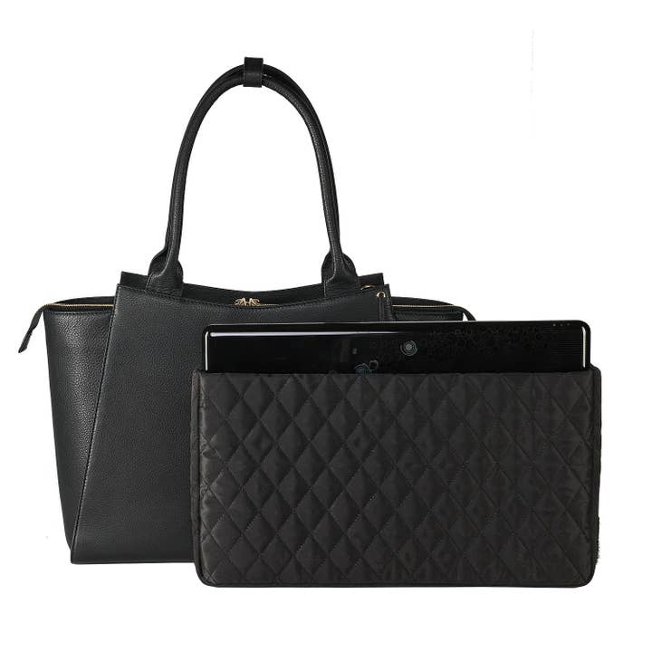 Socha - Wholesale Laptop Bag - Women's - Laptop bag/business bag leather - caddy black 17 inch5