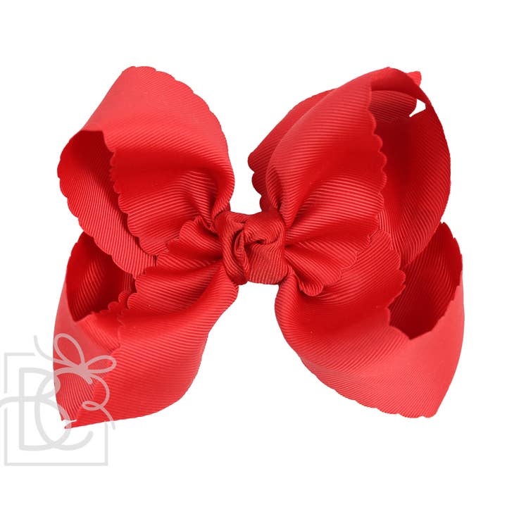 Beyond Creations, LLC - Wholesale Hair Bow - Kids - SCALLOPED EDGE BOW