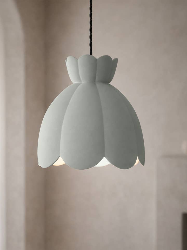 Vallea Ceramic Pendant Light | Large Minimal Hanging Fixture for wholesale by LYSlightlab