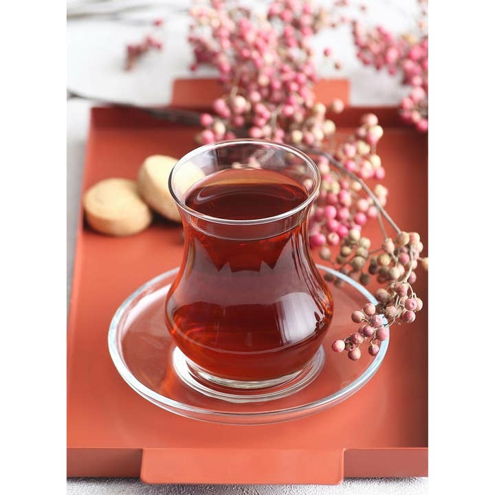 Hakan - Wholesale Coffee/Tea Cup - Lav Eda Turkish Tea Glass Set of 6, 5.75 oz (170 cc)2