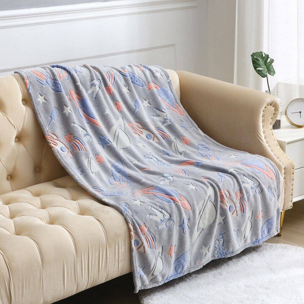 Pretty Little Bed – wholesale Throw blanket – Fleece Blanket Glow in the Dark Large Sofa Throw Soft Warm Faux Fur Mink Kids14