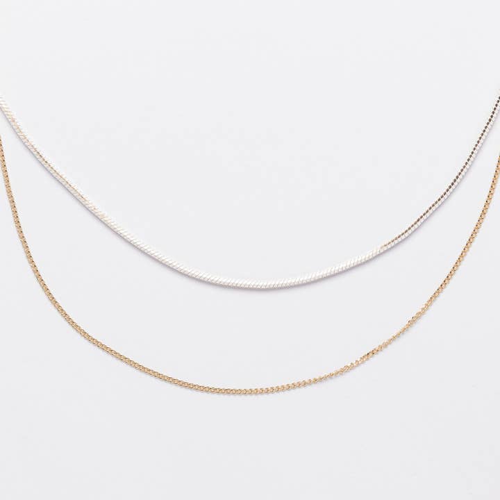 Simple lagdelt kæde halskæde for engroshandel hos Lilla Haven