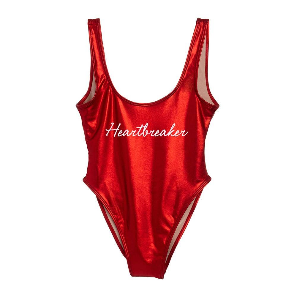 Private Party - Wholesale One Piece Swimsuit - Women's - HEARTBREAKER [METALLIC SWIMSUIT]0
