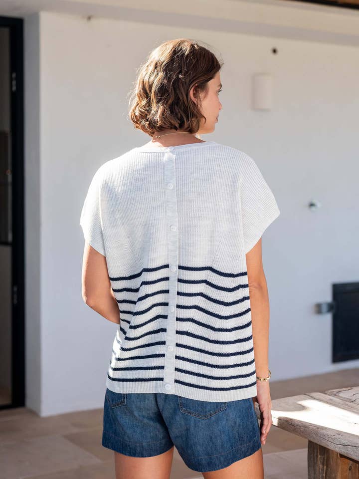 MERSEA - Vente Pull en maille – femme - Pull à manches courtes Camden10