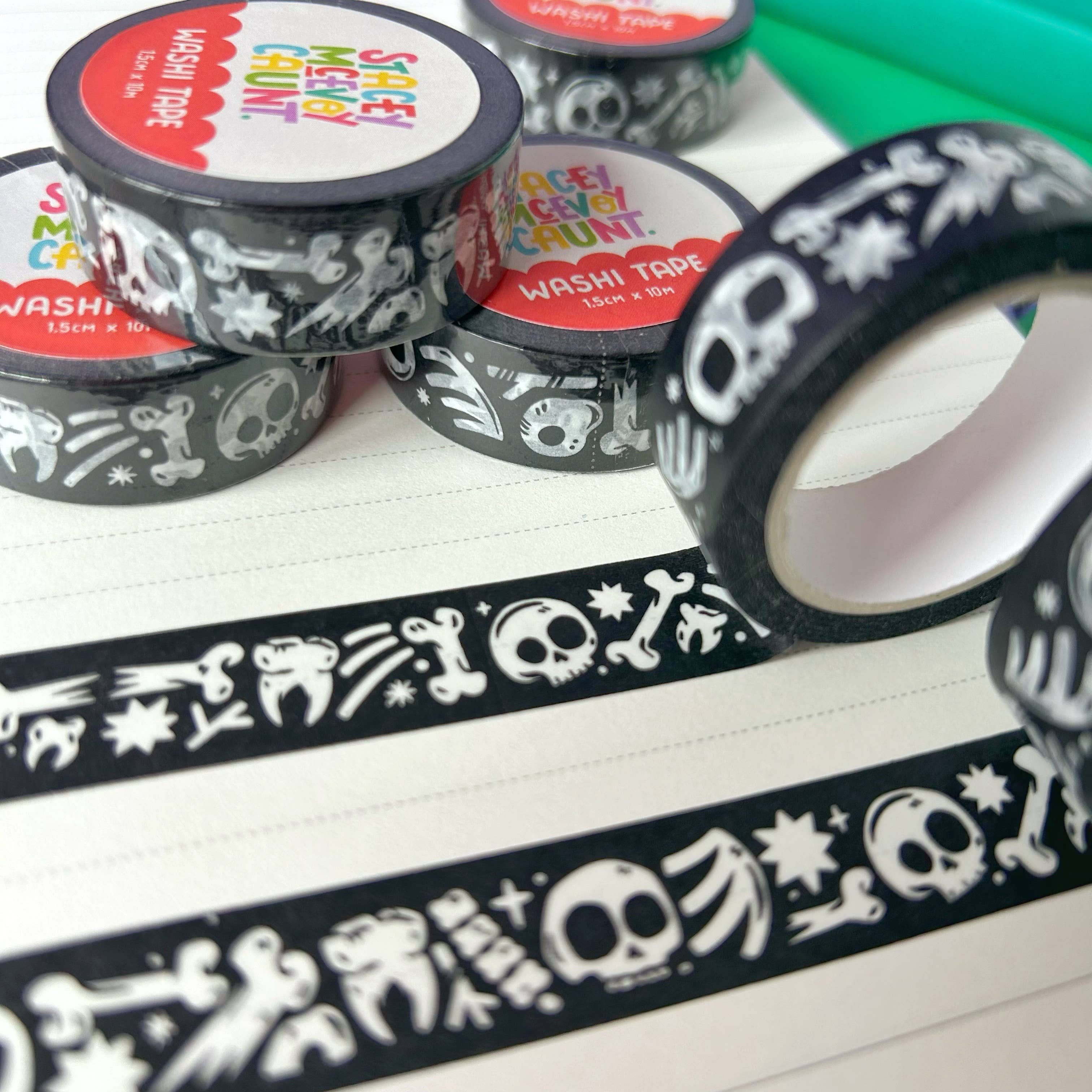 Stacey McEvoy Caunt - Wholesale Washi Tape - Skull and Bones Washi Tape1