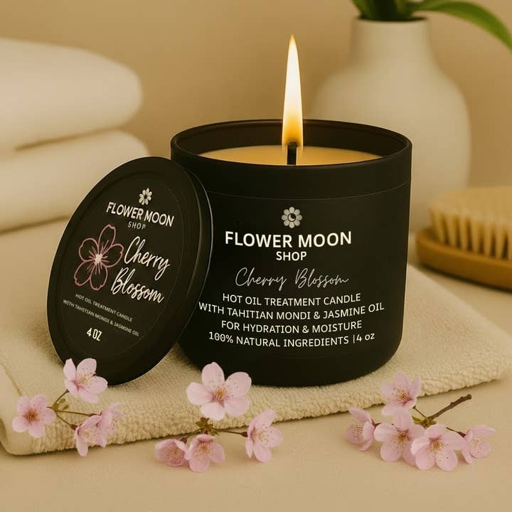 Bougie de massage à la fleur pour la vente par Flower Moon Shop