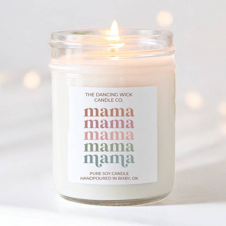 Mama Mama Mama Soy Candle / New Mom Gift / Mother's Day Gift for wholesale by THE DANCING WICK CANDLES