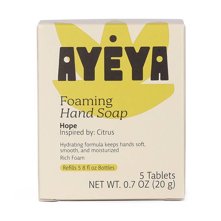 Citrus Hope Foaming Hand Soap Refill Tablets 5 count for wholesale by Ayéya