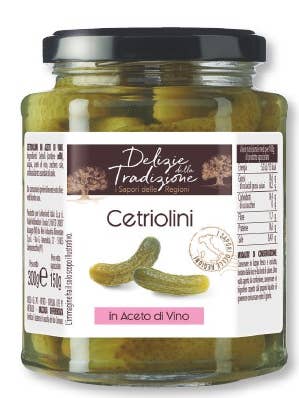 Gherkins in vinegar - Delights of tradition - 314 ml for wholesale by CENTRO DOLCE FRIULI