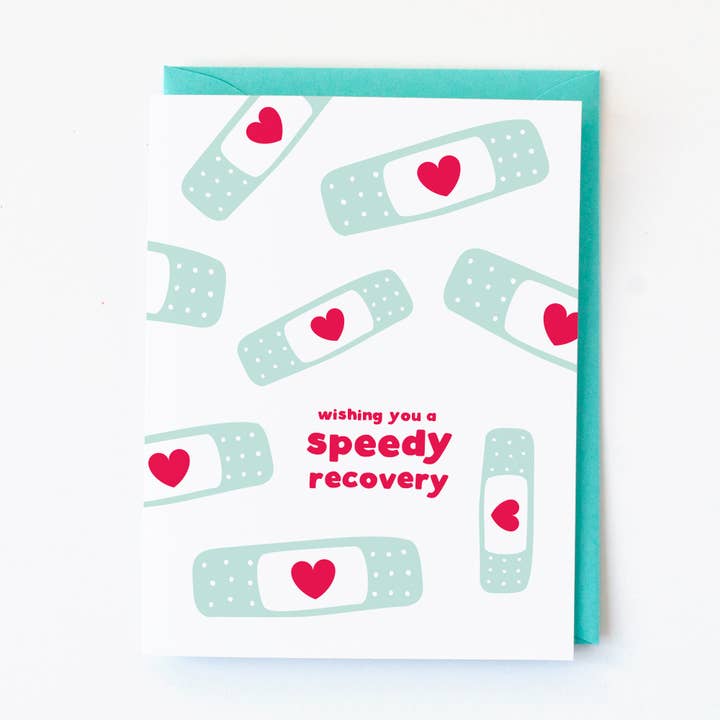 Graphic Anthology Greeting Cards - Wholesale Get Well Card - Speedy Recovery greeting card | Get Well Soon band aid card0