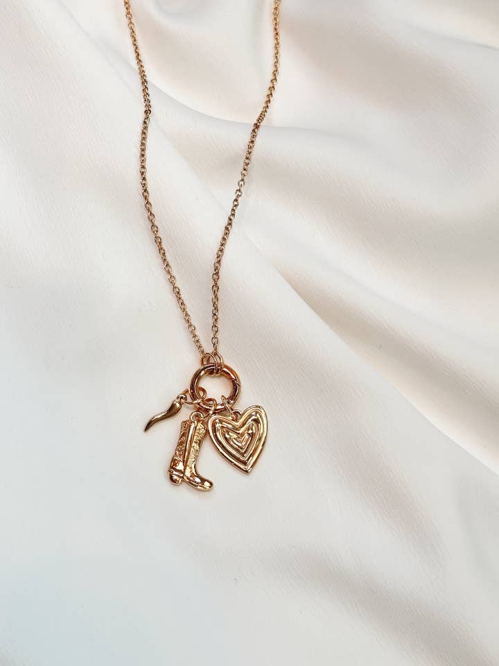 CAM Cowgirl Boot Charm Necklace for wholesale by mila + stevie