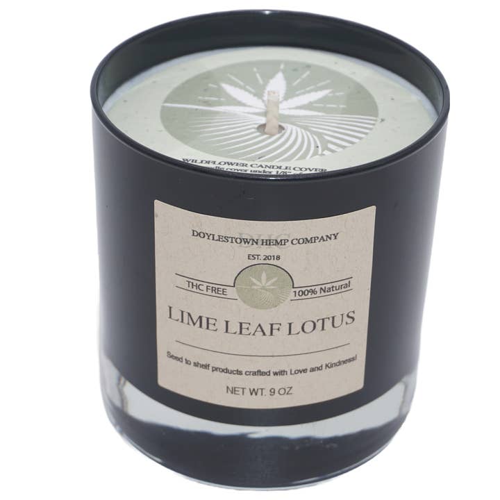 Hemp Candle - Black Tumbler - Juniper Hemp for wholesale by Doylestown Hemp Company