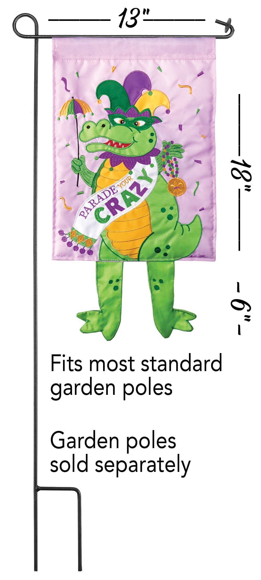 Dicksons – wholesale Flag – Mardi Gras Alligator1