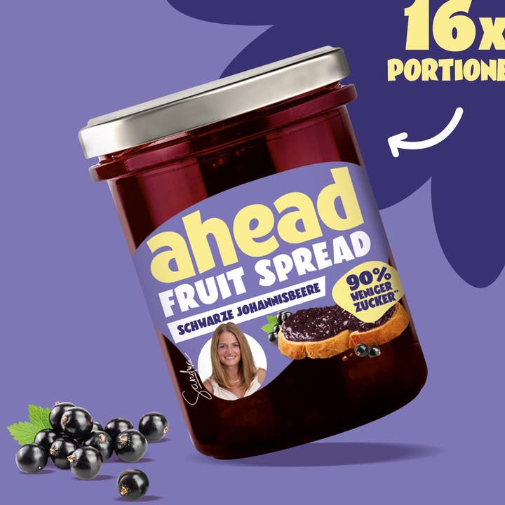 Confiture de cassis (barquette de 6 x 200 g) pour la vente par ahead