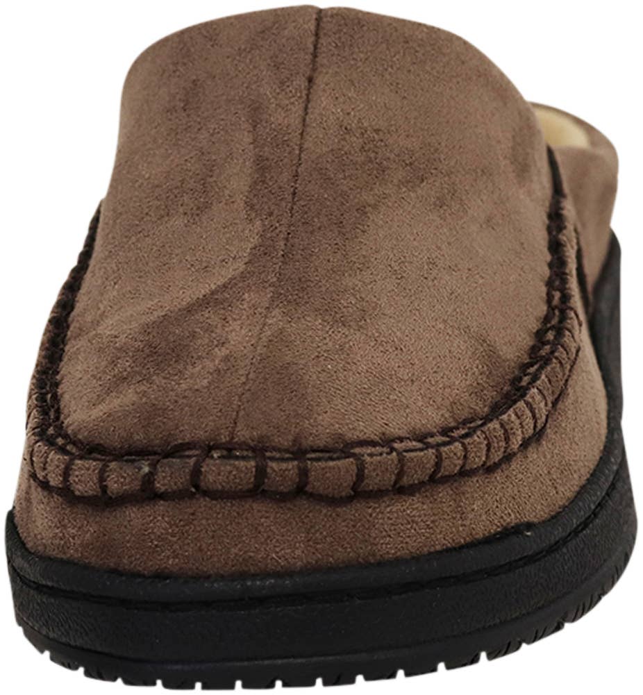 Eastern Off Price - Wholesale Slippers - Men's - Norty Men's Faux Suede Twin Gore & Clog Slipper with Indoor4