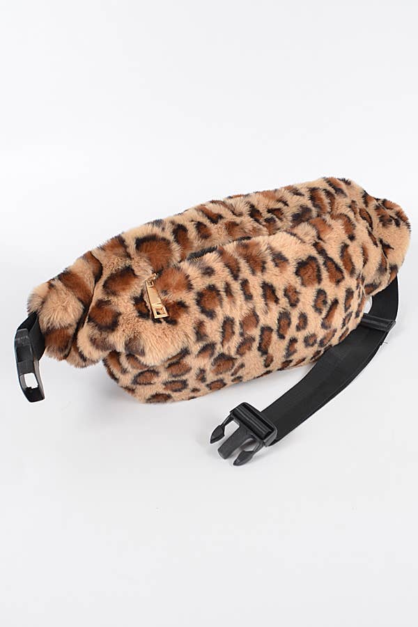 LEOPARD Leopard Faux Päls Fanny Pack för wholesale på Faire3
