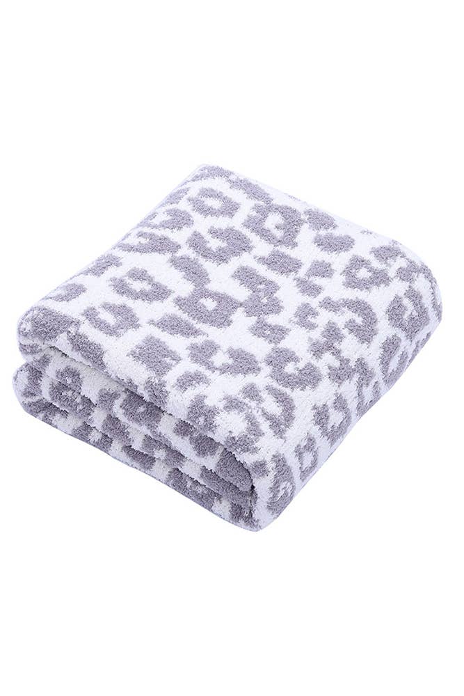 UNISHE - Wholesale Throw Blanket - Leopard Knit Plush Blanket MOQ 3pcs ZZKF3846