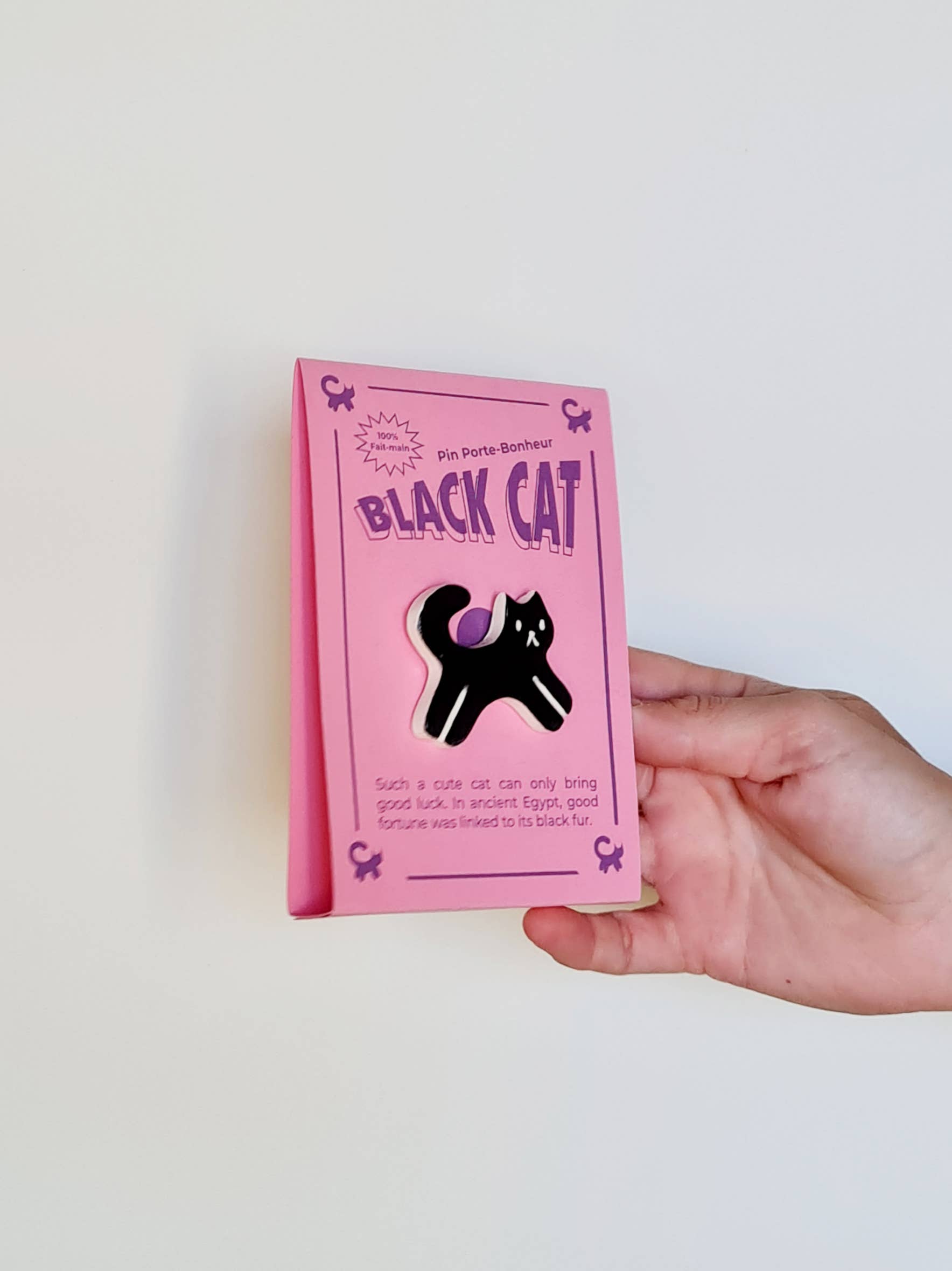 Terra Mate - Wholesale Lapel Pin/Button - Épingle en céramique CHAT NOIR1