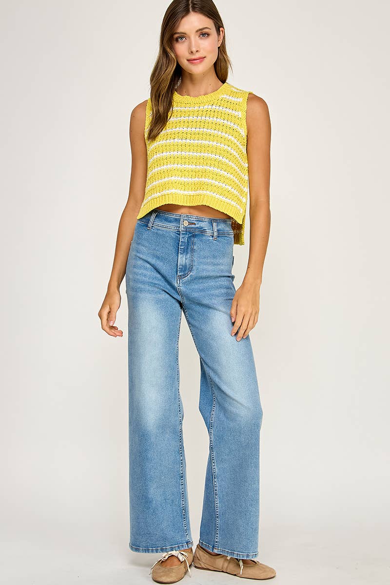 Miss Love - Wholesale Knit Top - Women's - STRIPED KNIT TOP23