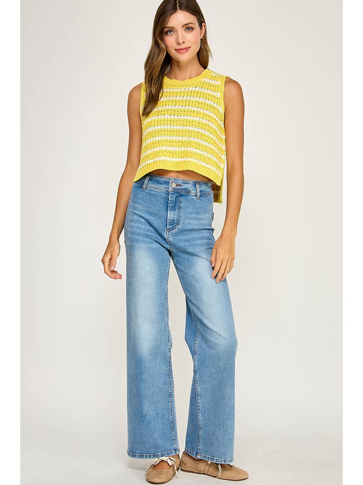 Miss Love - Wholesale Knit Top - Women's - STRIPED KNIT TOP23