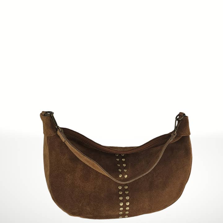 ITALIAN'S LEATHER - Wholesale Shoulder Bag - Women's - Suede Leather Bag Monica 040806