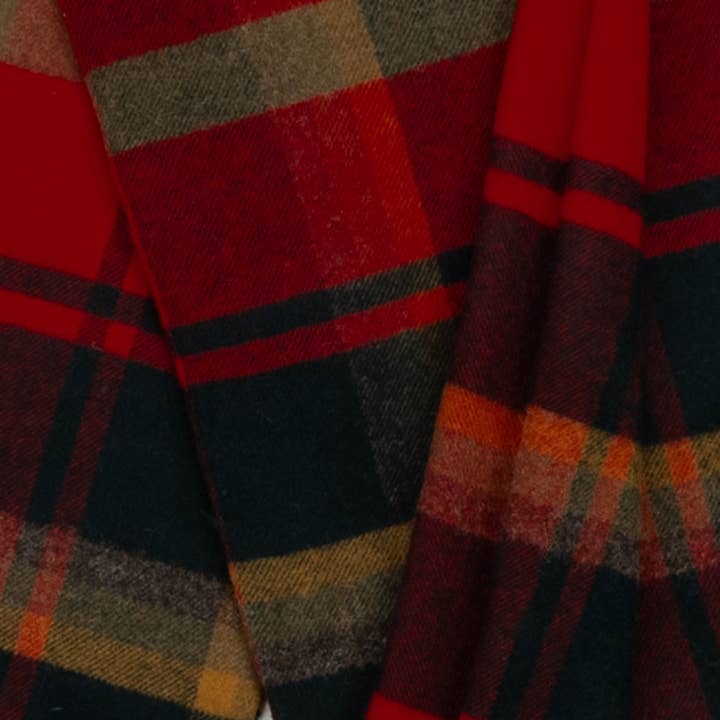 Prince of Scots – wholesale Prydnadsfilt – Highland Tweed Shetland lammullspläd (röd lönn)