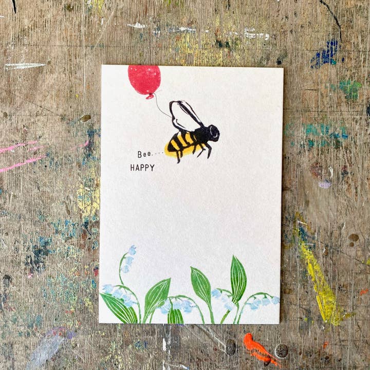 kuki – wholesale Postcard – "Bee Happy" cookie postcard set of 101