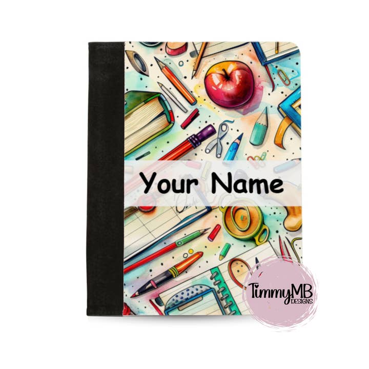Fournitures scolaires : Rétro - Portfolio bloc-notes personnalisé pour la vente par TimmyMB Designs