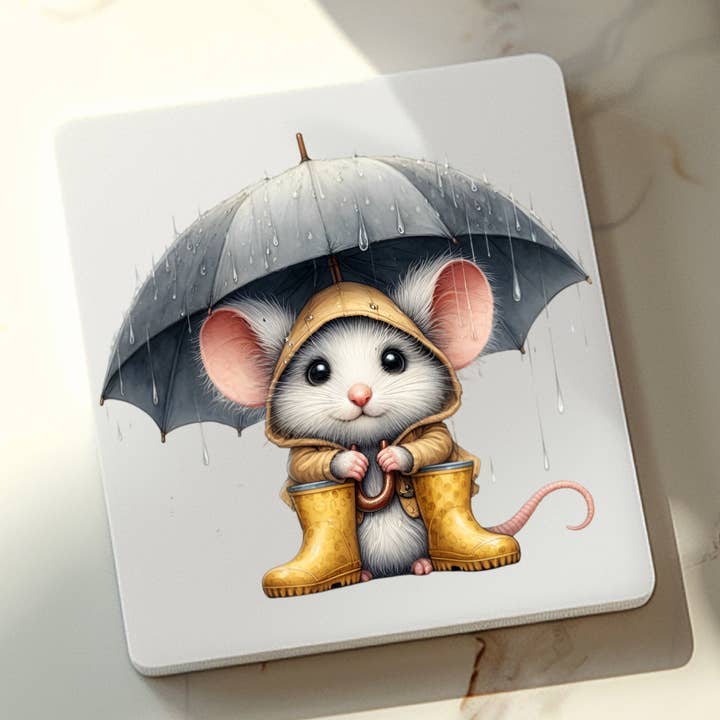Adorable Mouse Square Ceramic Coaster, Fun Home Decor (1/8) for wholesale by Fernville Creations