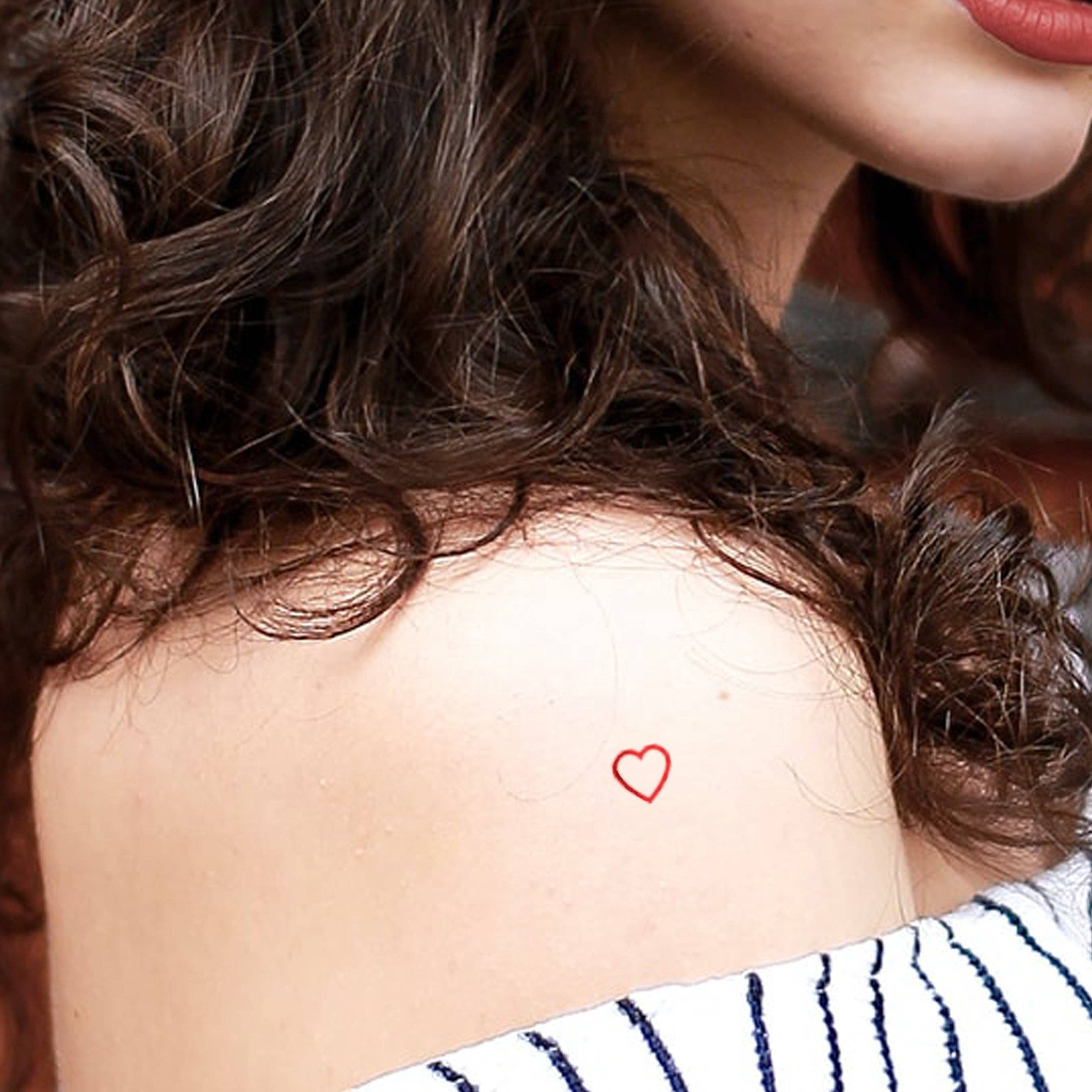 encredelicate - Wholesale Temporary Tattoo - red heart temporary tattoo (set of 16)1