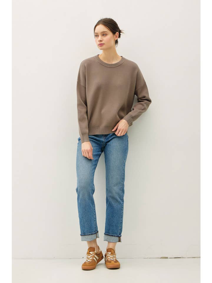 Be Cool - Wholesale Knit Sweater - Women's - CREW NECK BOXY FIT SWEATER15