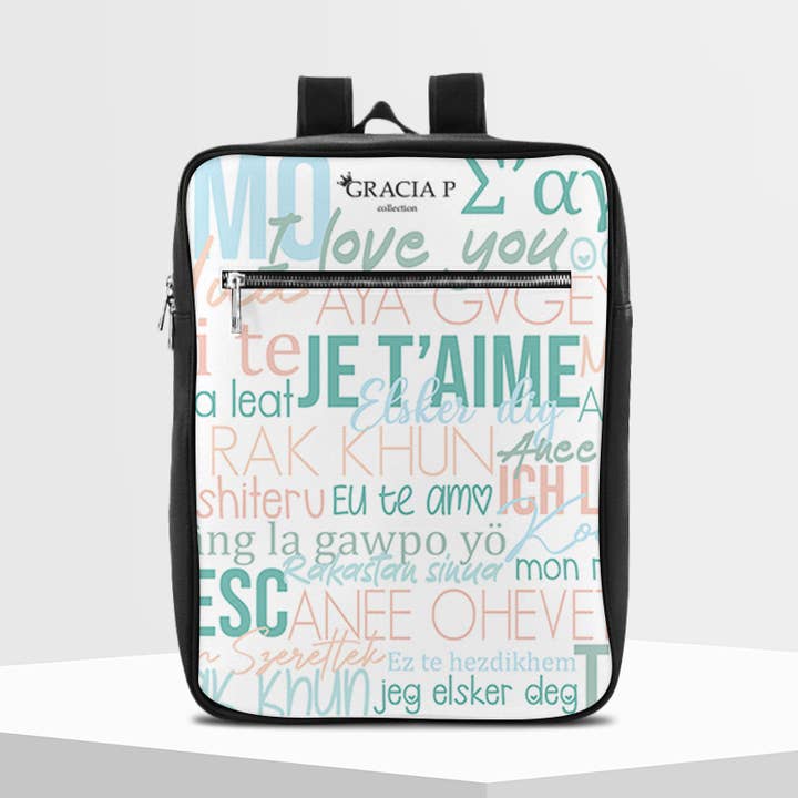 Mochila de viagem por Gracia P - mochila -Made in Italy- I love you b por atacado de GLOBALSHOP SRL