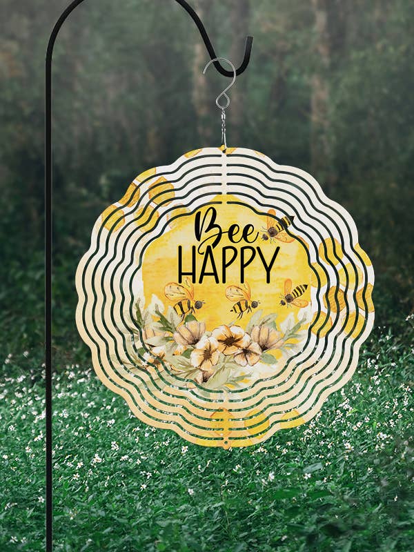 Spring Home Decor Bee Kind 3 Bees Garden Wind Spinner for wholesale by Cali Boutique Wholesale