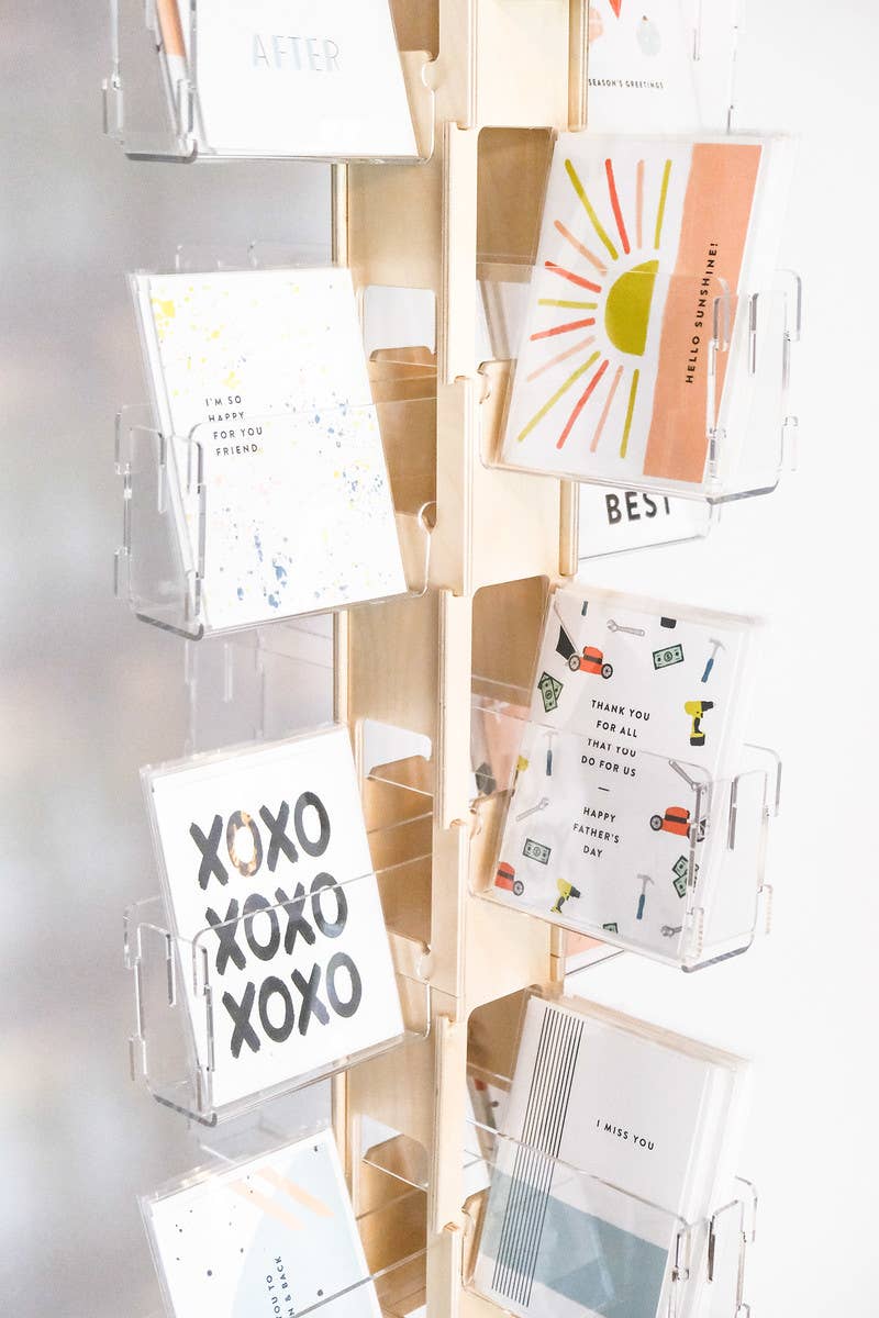 Joy Paper Co. - Wholesale Retailer Display - Paper & Novelty - 48 Pocket Greeting Card Floor Display + 120 cards of choice3