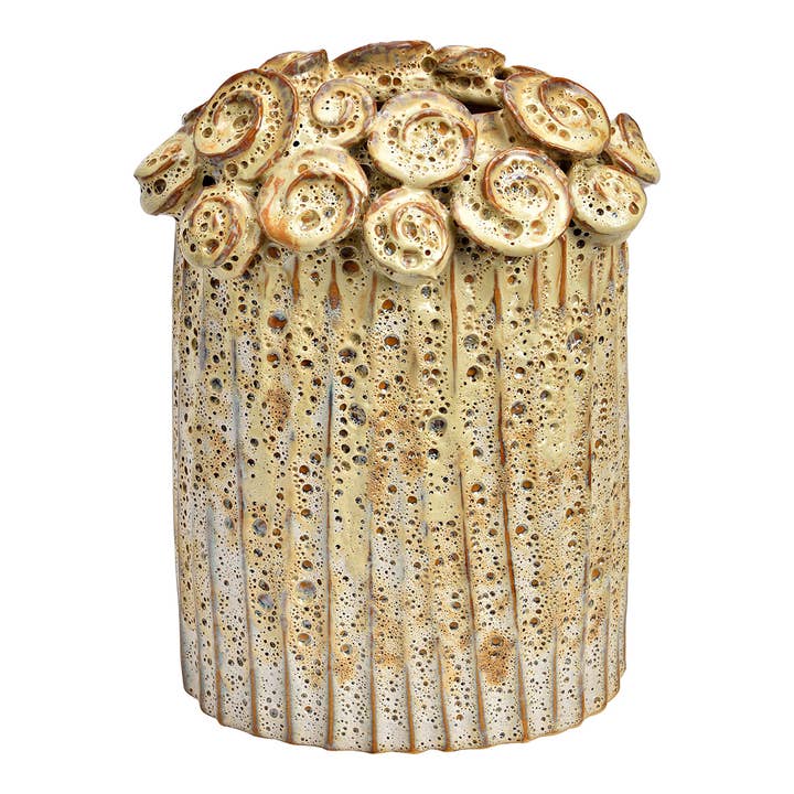 Vase en grès, Beige (L/H/P) 16x21x13cm pour la vente par Wurm