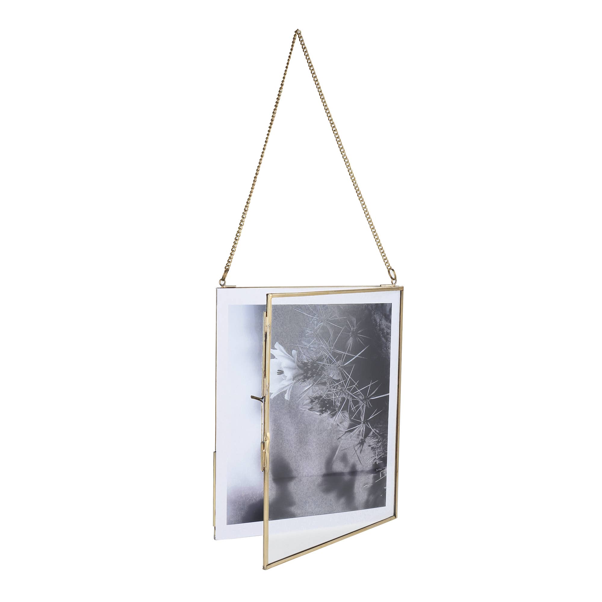 Alza – wholesale Picture frame – Hand-made real Brass and glass photo frame hanging 16