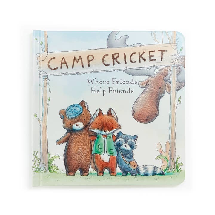 Camp Cricket Board Book for wholesale by Bunnies By the Bay