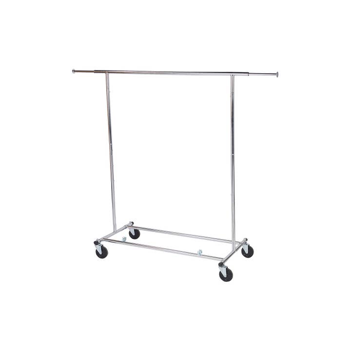 Store Supply Warehouse - Wholesale Retailer Display - Accessories - Economy Chrome Single-Rail Collapsible Salesman Rack