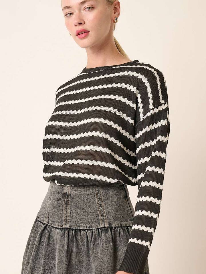 mittoshop - Vendita all'ingrosso Maglione tricot - Donna - MAGLIONE POSTERIORE CON CERNIERA A RIGHE