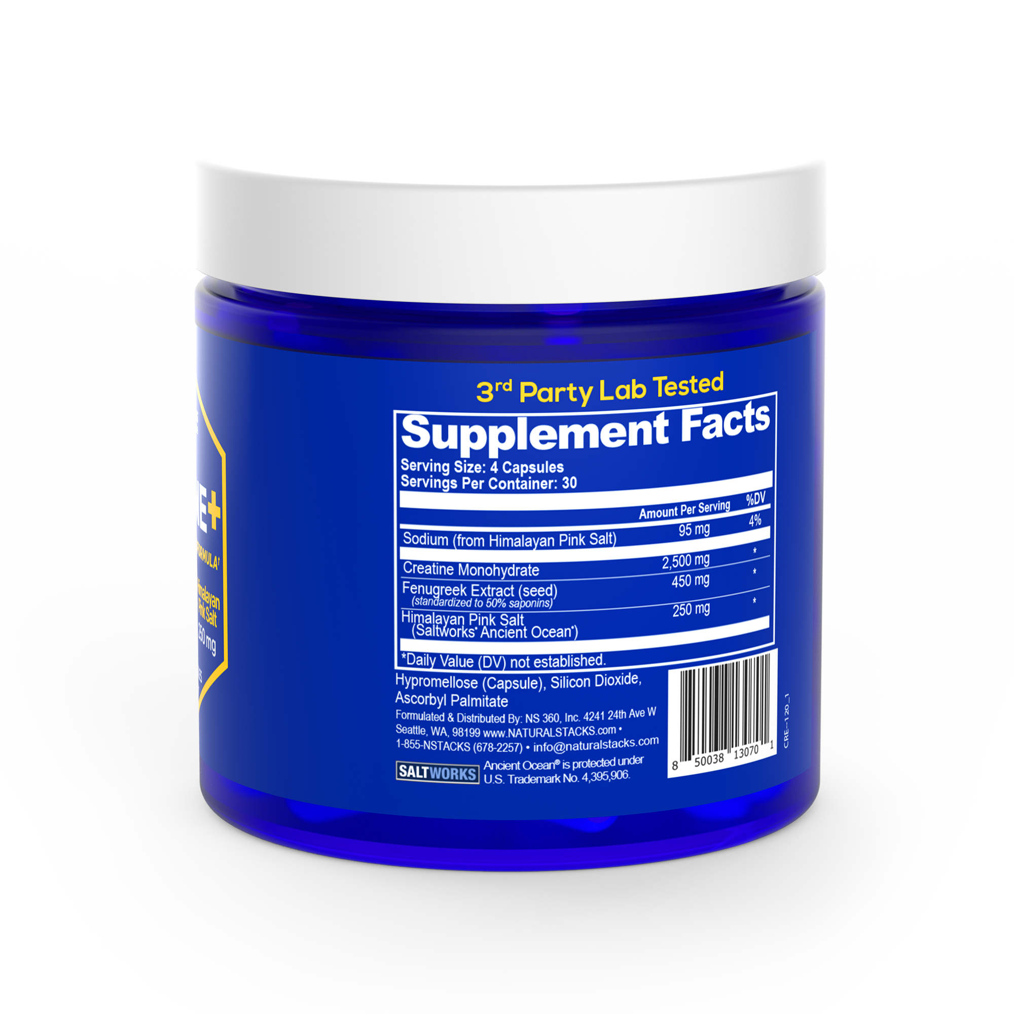 Natural Stacks - Wholesale Oral Supplement/Vitamin - Creatine+ Oral Supplement with Himalayan Salt & Fenugreek4