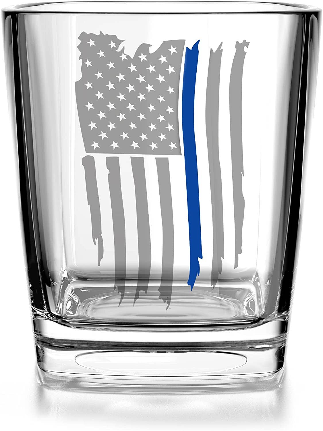Old Southern Brass - Wholesale Decanter - Thin Blue Line American Flag Decanter Whiskey Glass Gift Set4