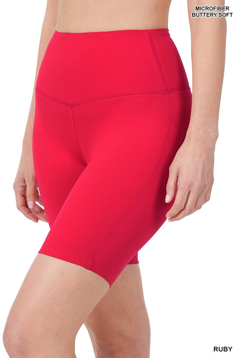 42POPS - Wholesale Athletic Shorts - Women's - ",,..._ Microfiber Wide Waistband Biker Shorts8