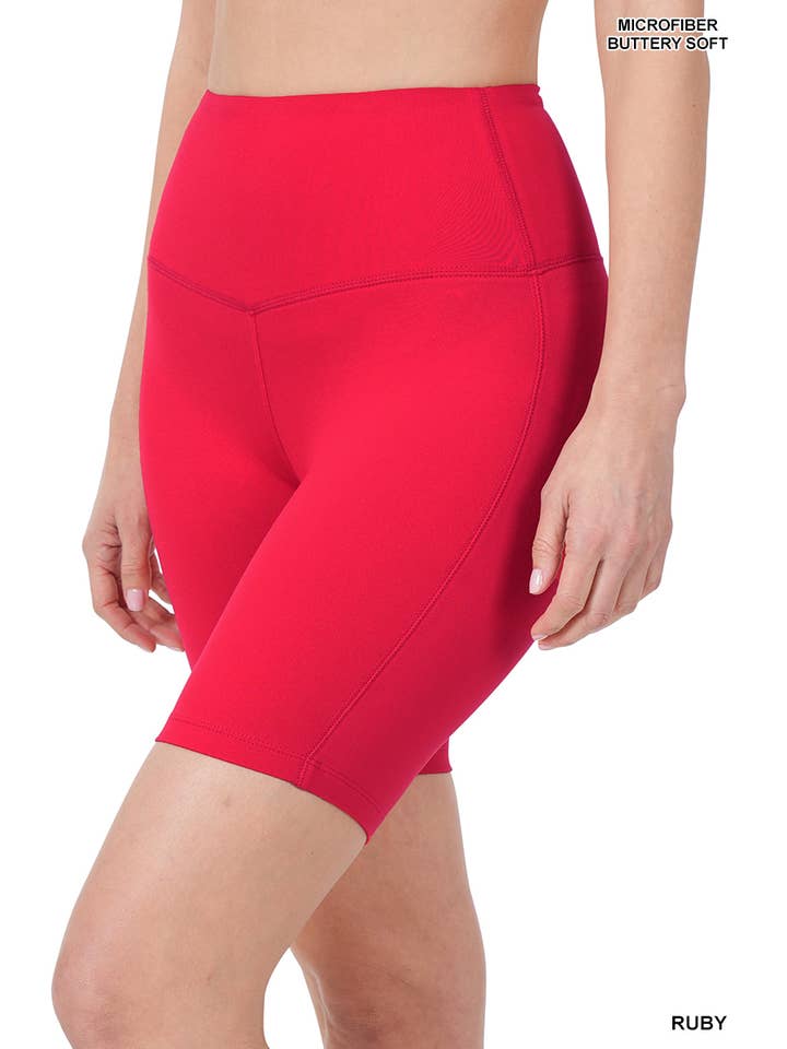 42POPS - Wholesale Athletic Shorts - Women's - ",,..._ Microfiber Wide Waistband Biker Shorts8