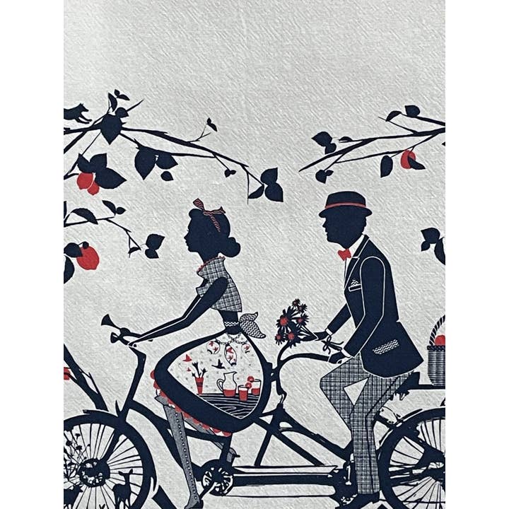 Blue Platypus - Wholesale Tea Towel - Bicycle Built for Two Tea Towel Pair2