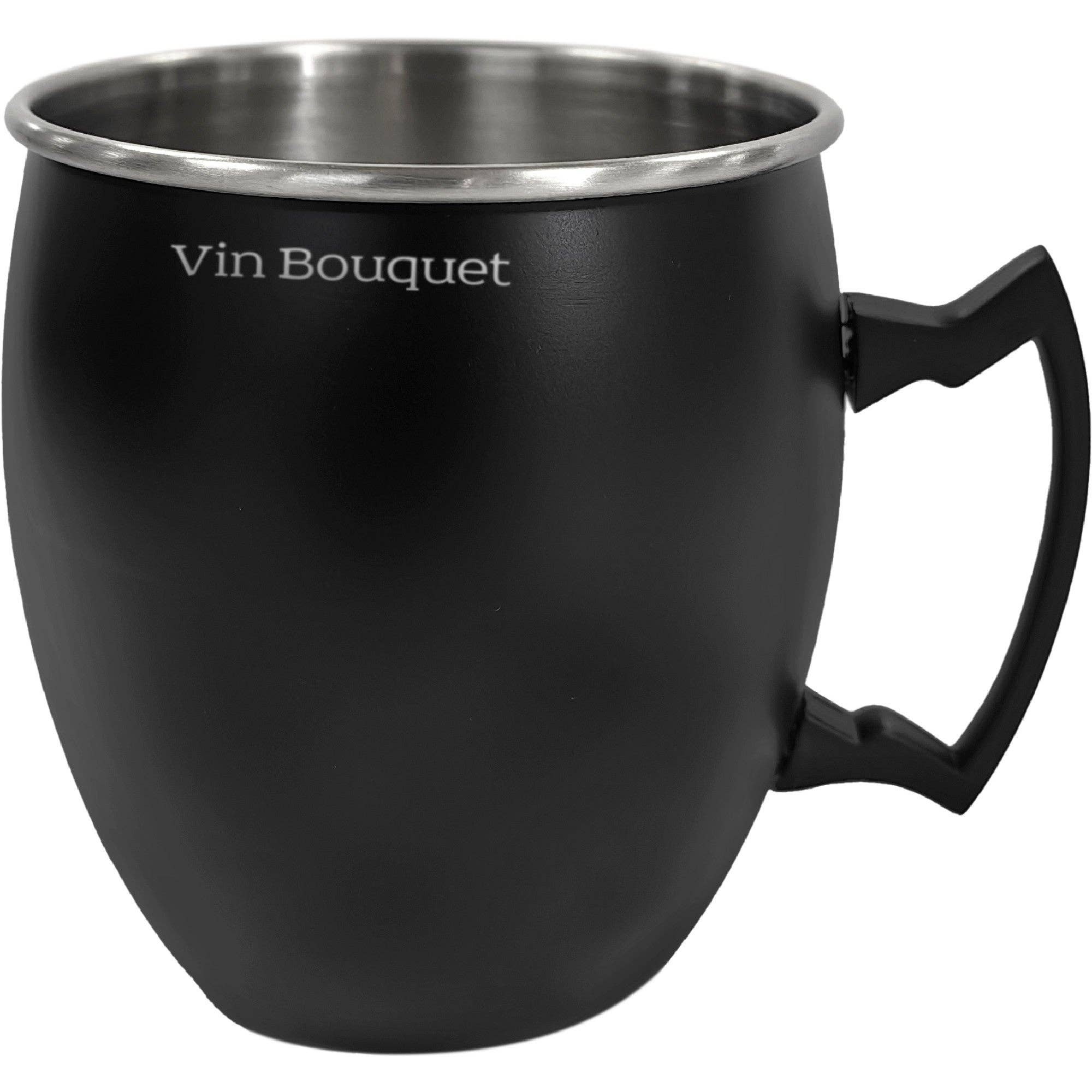 Vin Bouquet (Find It Import & Export Sl) - Wholesale Cocktail/Liquor Glass - Black Cocktail Mug 450 ml2