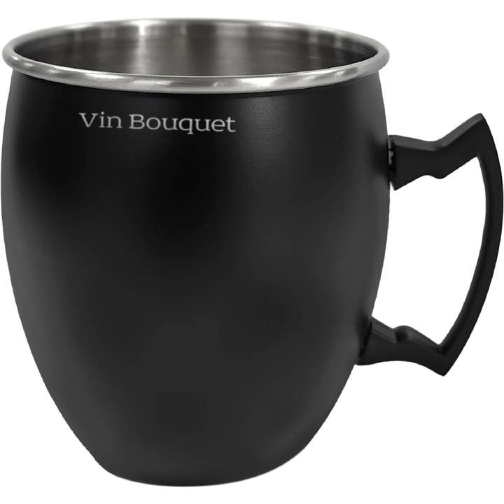 Vin Bouquet (Find It Import & Export Sl) - Wholesale Cocktail/Liquor Glass - Black Cocktail Mug 450 ml2