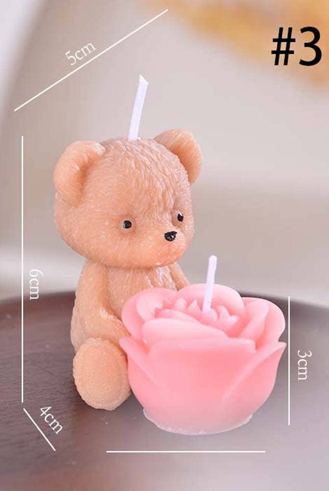 Candles Meta - Vente Bougies originales - Bougie décorative Lion, Cactus, Rose & Ours de la Saint-Valentin2